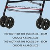 Black (37cm) Stroller Footrest Replacement Adjustable Stroller Extension Footboard Strollers
