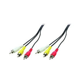 Logilink CA1062 3 Cinch Male to 3 Cinch Male Audio/Video Cable, 1.5 Meter Length