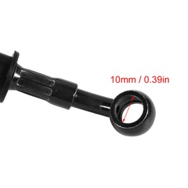 Keenso Motorrad Kupplung Bremsleitung, Motorrad 500mm / 600mm / 900mm /1200mm Stahlflex Bremsleitung Bremskupplung Ölschlauch für Fahrrad Enduros Motocross(500mm-Schwarz)