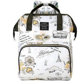 ONOODE 24L Cute Diaper Bag Backpack Mommy Bag, Large Capacity Diaper Backpack Fashionable Multi-functional Painting Backpack, Travel Essentials Baby Tote, Stroller Straps & Pacifier Case - Unisex