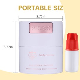 Pretty memory Glue Storage Container Tank Eyelash Extensions Adhesive Jar Stand Sealed Lash Extension Supplies, White