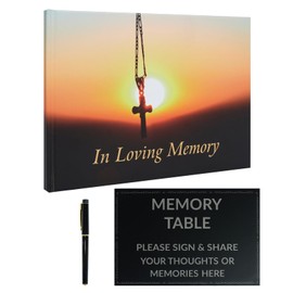 Defresit Funeral Guest Book in Loving Memory Hardcover 84 Lined Pages Sign in Book for 280 Entries Memorial Service Celebration of Life with Pen Sign and Box 10 X 7 Inches Black