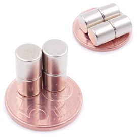 Brudazon 15 Mini Disc Magnets 7 x 7 mm N52 Strongest Level Neodymium Magnets Ultra Strong Power Magnet for Model Making, Photo, Whiteboard, Notice Board, Fridge, Crafts, Magnetic Disc Extra Strong