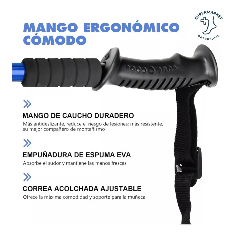 Par Bastones Trekking Senderismo Caminar Escalar Plegable Rojo