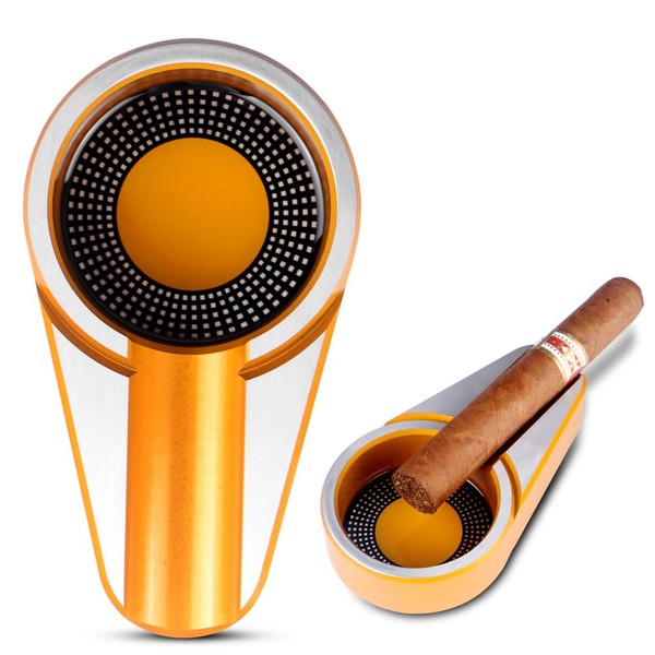 KEENSUN Cigar Ashtray-Aluminum Alloy Metal Portable Patio Travel Cigar Ashtrays