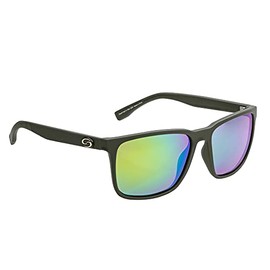 S11 Rogue Sunglasses - Matte OD Green Frame, Revo Green Mirror, Amber Lens