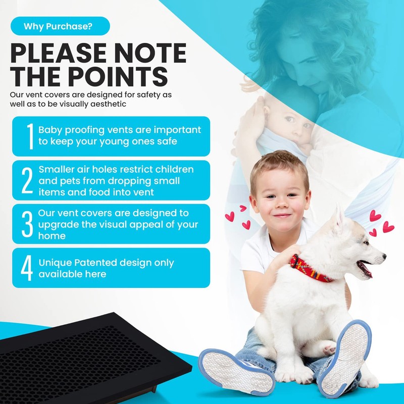 2pcs Baby Proofing Vent Covers Protective Silicone Safe Vent Covers