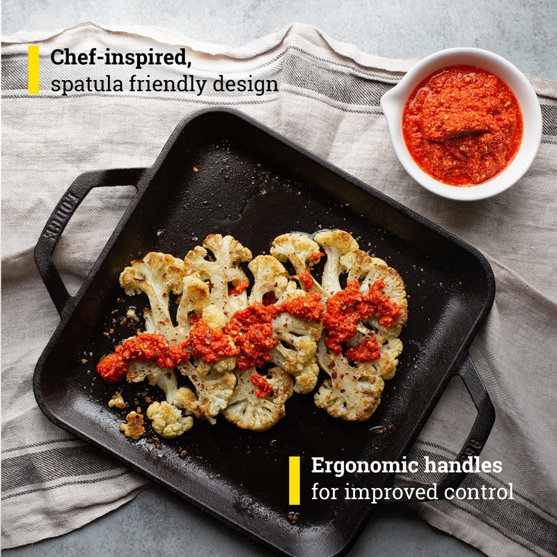 Lodge 11" Cast Iron Square Griddle - Chef Collection -