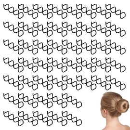 50 Stück Haargummi Spirale, DIY Haarspiralen, Spirale Haarspange, Unsichtbare Mode, Geeignet für Alle Haartypen, für Kinder, Mädchen und Frauen, für Den Alltag und Besondere Anlässe, Schwarz