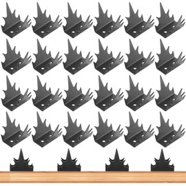 24 Pcs Intruder Deterrent Fence Wall Spikes,Heavy Duty Steel Fence Spikes Security Anti Climb Spikes for Cat Bird Deterrent,Home Security Improvement, Stop Thief,Wall Spikes Anti Intruder