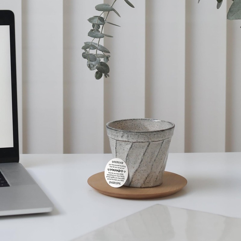 PZJIEAN All The Fears You Have Overcome Pocket Hug Stainless