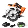 20V 7-1/4" Cordless Circular Saw, Brushless Motor, 4.0Ah Compatible CURECURE
