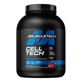 Suplemento en polvo MuscleTech Cell-tech intra treino Creatina sabor ponche de frutas x 2.72kg