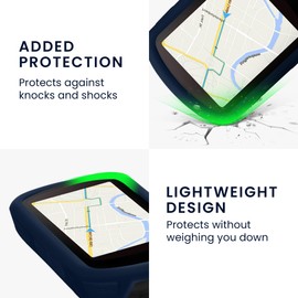 kwmobile Hülle kompatibel mit Garmin Edge 840 / Edge 540 - Silikon GPS Fahrrad Case Schutzhülle - in Dunkelblau