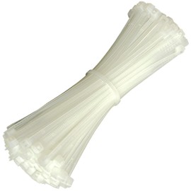 Oksdown 100 Pack White Plastic Cable Ties 100mm×2.5mm Small Nylon Zip Ties Premium Self Locking 4 inch Mini Tie Wraps