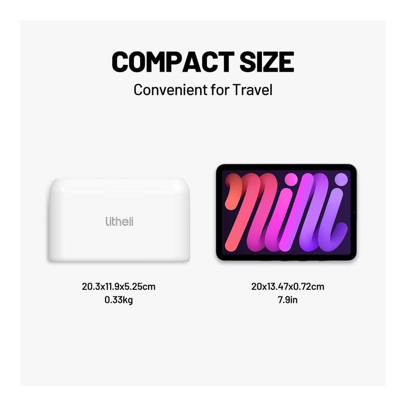 Litheli Charger for U20 Battery – 50-Minute Fast Dual Charging,