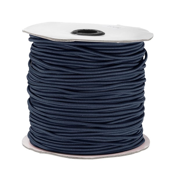 DMiotech 328ft(100m) 0.1"(2.5mm) Elastic String Cord Jewelry Stretchy Cord Navy
