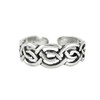 Sterling Silver Celtic Knot Open Band Adjustable Toe Ring