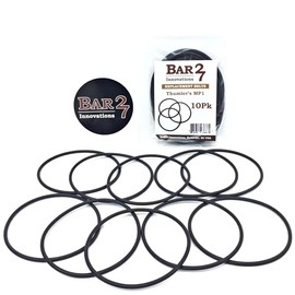 Bar27 Replacement Belts 10 Pack Compatible with Thumlers Tumbler T100 and MP-1 Drive Belt