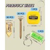 60 Pcs Self Drilling Drywall Anchors with Screws Kit -