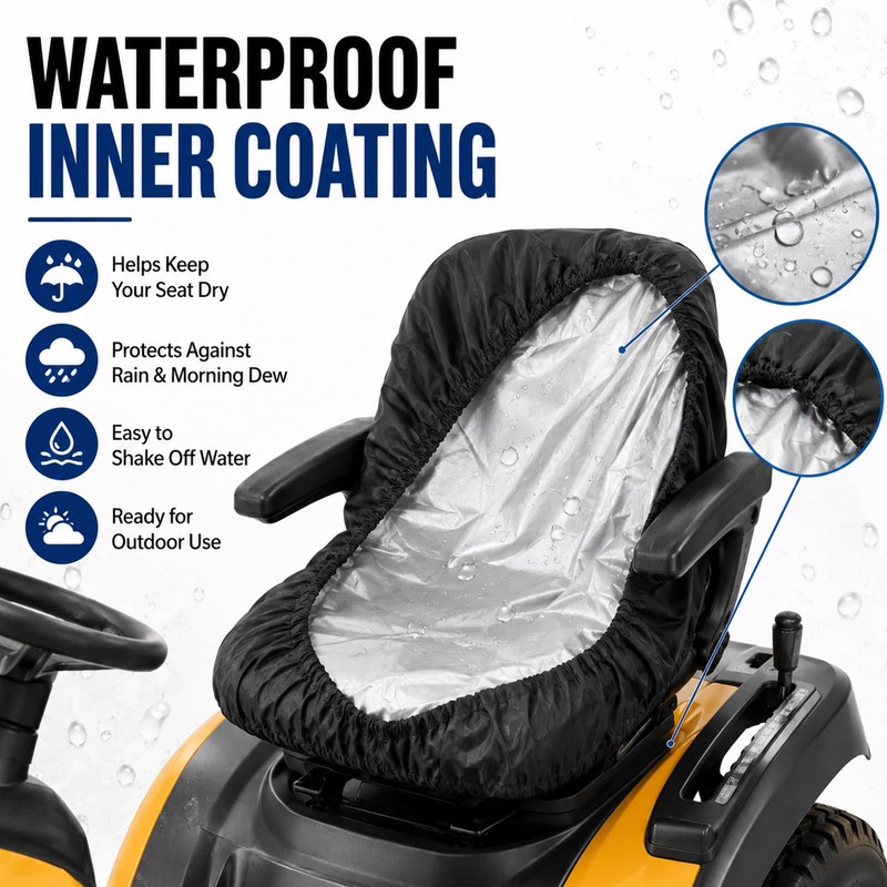 SecosAutoparts Riding Lawn Mower Seat Cover Heavy Duty 210D Oxford