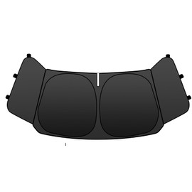 BLUESEATEC Mitsubishi Delica Mini Windshield Sun Shade DELICA MINI B34A, B35A, B37A, B38A, May 2023 and Up, Blackout Front, Sunshade, Foldable, Double Heat Dissipation, Easy Installation, Direct