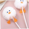 DOITOOL 3Pcs Cute Duck Pom Pom Ballpoint Pens Writing Pens