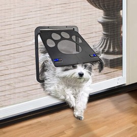 PETLESO Pet Door, Screen Door, Cat Door, Dog Door, Easy Installation, Magnetic Closure, 9.4 x 11.4 inches (24 x 29 cm) (For Small Dogs)
