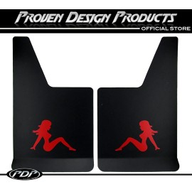 Proven Design Products FORD RANGER Truck Flap Splash Guards, Mud Guards_TRUCKER GIRL_RED_FORD