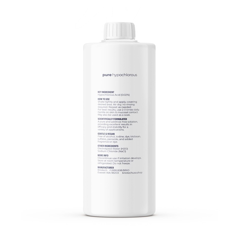 BRIOTECH Pure Hypochlorous Acid Cleanser, Original Premium HOCl Topical Solution,