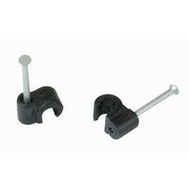 Cable Clip Round Black 4.50MM 100/BOX | Cable Management Clips Accessories, 100 X Qty - ZZV44150