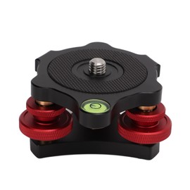 Tbest LP-64 Camera Tripod, Tripod Levelling Base, Ball Head Levelling Base, Aluminium Tricycle Leveler, Spirit Levelling Base, Tripod Head Levelling Base