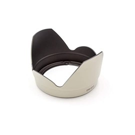 vhbw Plastic Lens Hood White / Grey Compatible with Camera Lens Canon EF 28-300 f/3.5-5.6 L is USM Replacement for Canon EW-83G