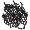 Jagwire Ferrule, Open 100 Pieces Black Plastic 4/4 sleeves