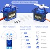 Hanaive 16 Pcs SG90 9g Mini Micro Servo Motors RC