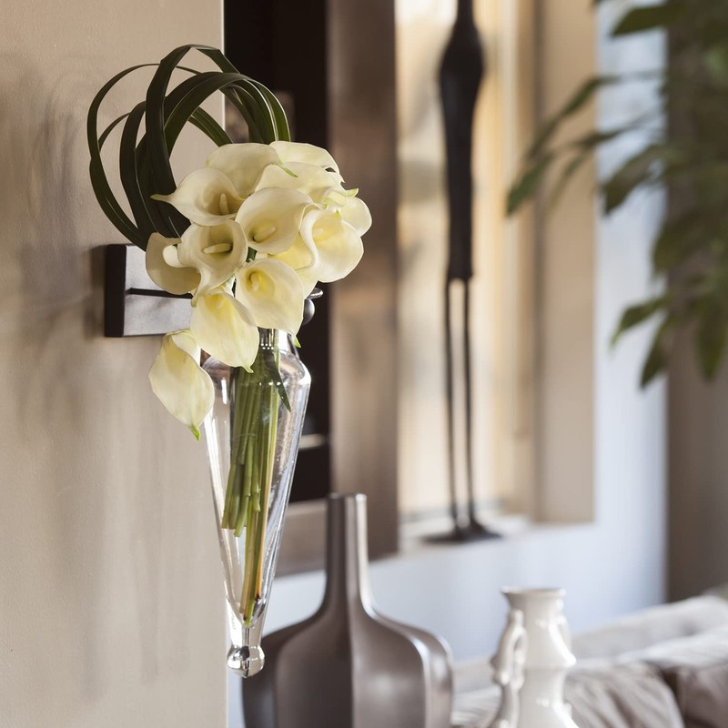 Danya B Decorative Wall Mount Amphora Glass Flower Vase on
