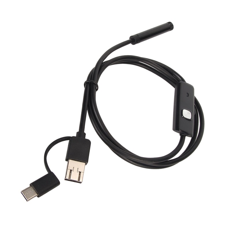 USB Endoscope 8mm Lens 3 in 1 Interface IP67 Waterproof