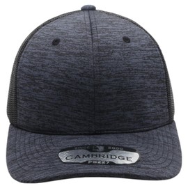 Pit Bull Premium Headwear Cambridge Trucker Hat Space Dyed Fabric Mesh Adjustable Snapback Hat Baseball Cap for Men & Women Charcoal/White 227CCWH