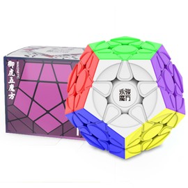 Megaminx Speed Cube, YJ YuHu V2 M Dodecahedron Cube Magnetic Stickerless Pentagon Magic Puzzle Cube 3D Brain Teaser Puzzle Cube Toys Educational Games Presents Speed Cube