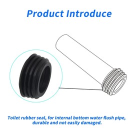 Mendorio Toilet Seal, Rubber Seal for Internal Low-Level Flush Pipe, 2.36 Inch (60mm) Diameter, Compatible with Geberit 152.434.06.1, WC Replacement and Repair Part (1)