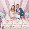 Juweked 3Pcs First Communion Table Cloth Plastic First Communion Decorations
