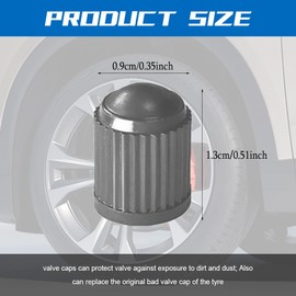 Tecledsn 10PCS Car Tire Valve Stem Caps, Car Tyre Valve Cap, Plastic Tire Air Caps with O Rubber Seal, Airtight Seal Heavy Duty Dustproof Tire Valve Stem Covers Universal for Car Truck (Gray)