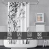 Ruelvth Bamboo Shower Curtain, Aesthetic Ink Bamboo Shower Curtain for
