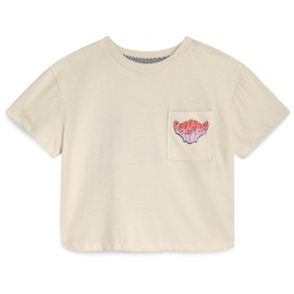 Volcom Girls Crop Top - Short Sleeve Cropped Girls T Shirts Crewneck Summer Tops (Size Runs Small Size Up Recommended), 8-10, Bone