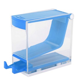 Dental Dentist Cotton Roll Dispenser 4 Colors Divider Press Type Holder Press Type Cotton Swab Storage Box (Blue)