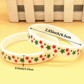 Virtue morals 60 Pieces Christmas Silicone Bracelets Rubber Wristbands 15 styles designed Xmas Rubber Bracelet for Holiday Decoration Wrist Band Party Supplies