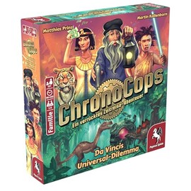 Pegasus Spiele 18191G ChronoCops – Da Vincis Universal Dilemma Card Games, White