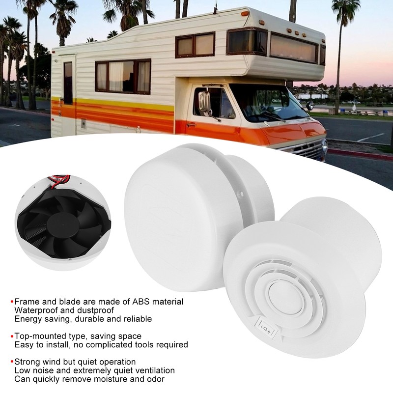 12V Exhaust Fan Dome TopMounted Mute Cooling Air Vent Strong