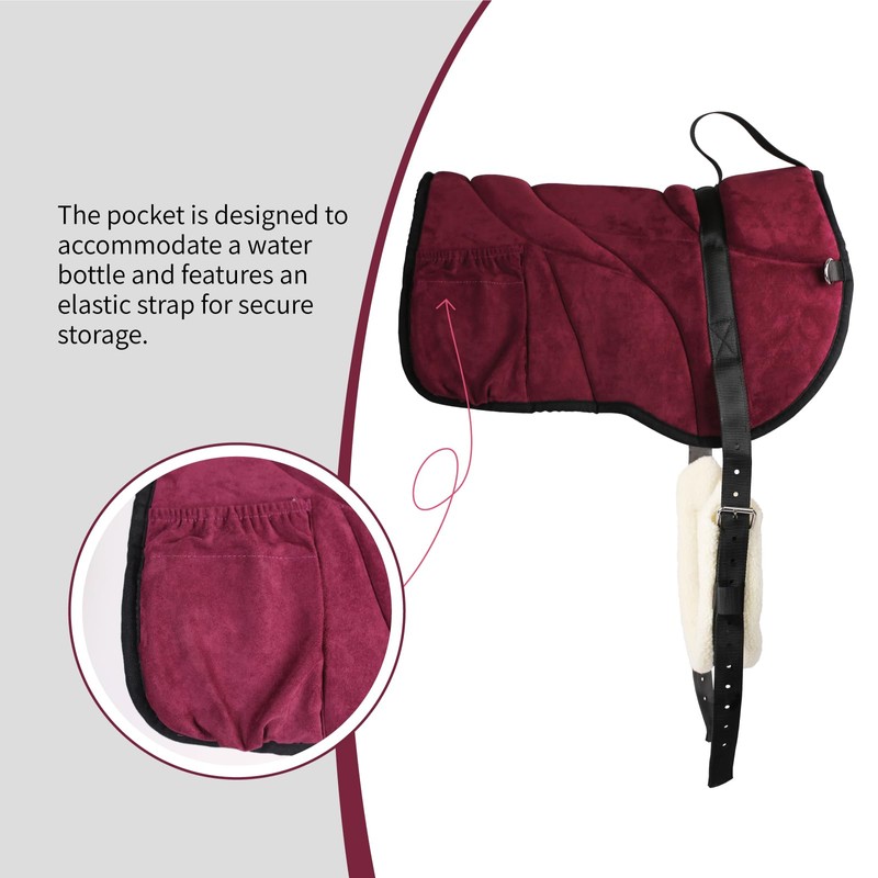 Harrison Howard Ergonomically Designed Correct Bareback Pad with Side Pockets