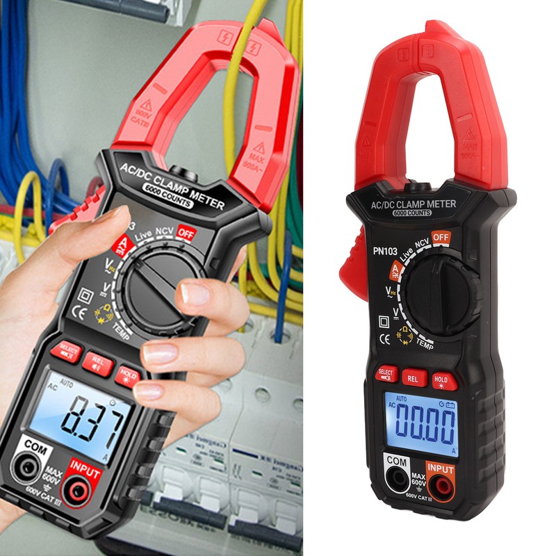 Digital Clamp Meter Multimeter 6000 Counts AC DC Current Amp